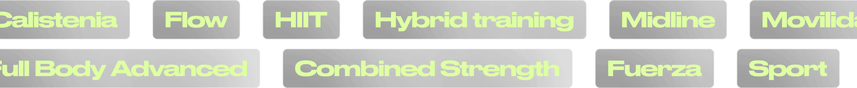 Bloques de entrenamiento BIGG - Parte 2